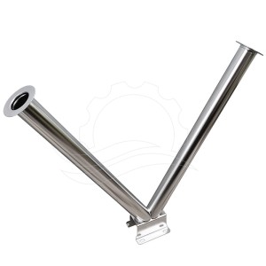 Schowek na lance podwójny stojący typ V 60mm (z podstawą)